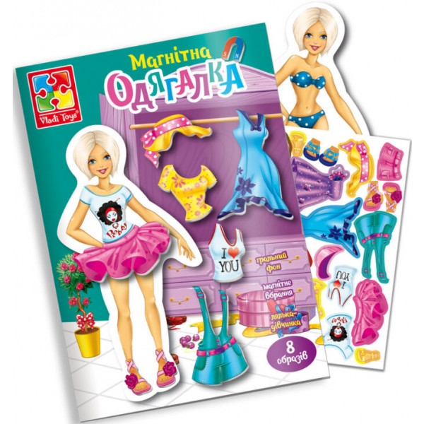 Настільна гра магнітна (3-4 роки) Vladi Toys "Блондинка" в папці VT3204-30 (укр)