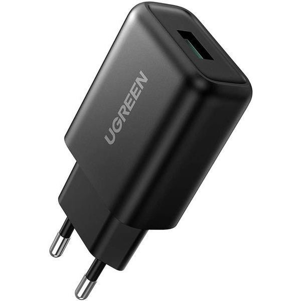 Мережевий зарядний пристрій UGREEN CD122 18W USB QC 3.0 Charger Black (70273)