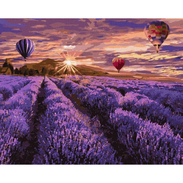 Картина за номерами Ideyka "Квітуча лаванда" 40*50см (KHO2839)