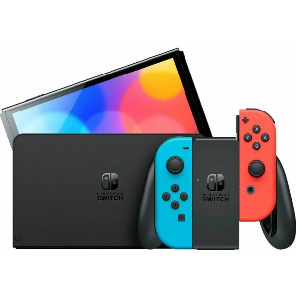 Ігрова приставка портативна Nintendo Switch OLED (Neon Blue/Red)