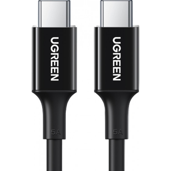 Кабель синхронізації даних UGREEN US300 Type-C - Type-C 100W 5A Cable 1 м Black (80371)