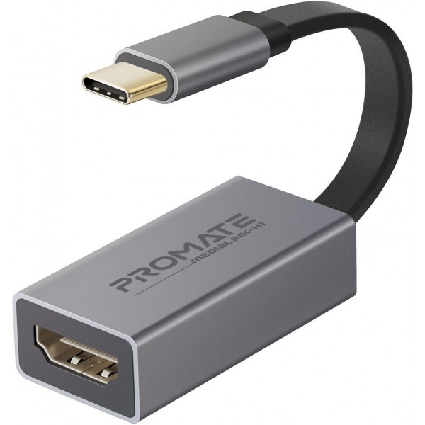 Кабель Promate HDMI-USB Type-C medialink-h1.grey