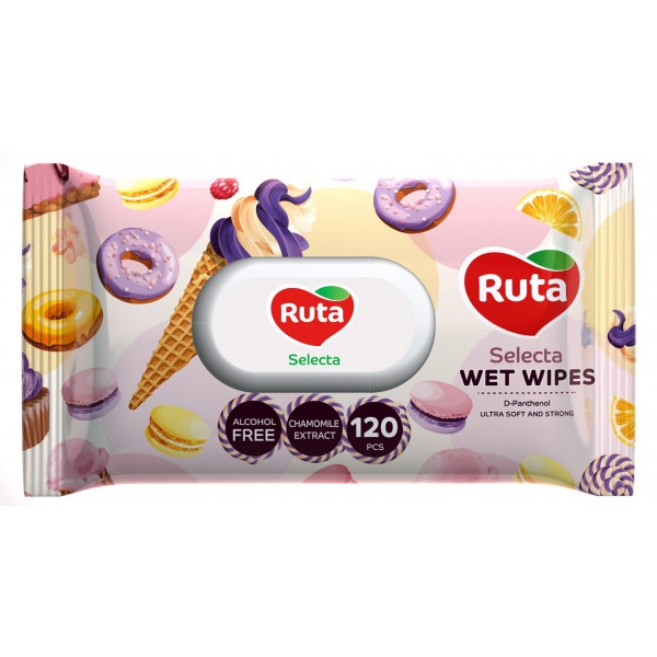 Серветки гігієнічні вологі Ruta Selecta 120 шт. (4820202893141)