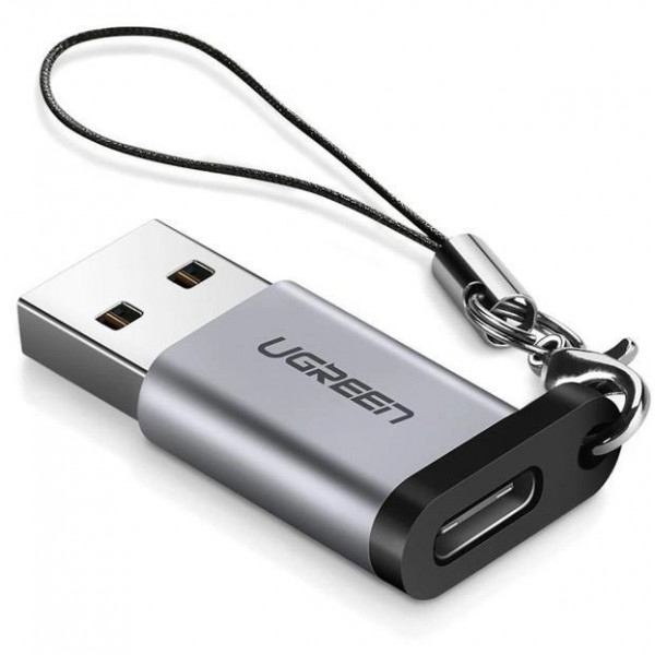 Перехідник UGREEN US276 USB-A 3.0  Male to USB-C 3.1 Female Adapter Gray (50533)