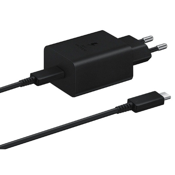Мережевий зарядний пристрій Samsung 45W Compact Power Adapter C to C Cable Black (EP-T4510XBEGRU)
