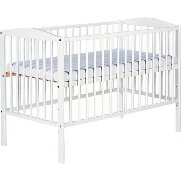 Ліжечко дитяче прямокутне Klups Henry 120х60 см White (HENRY3)