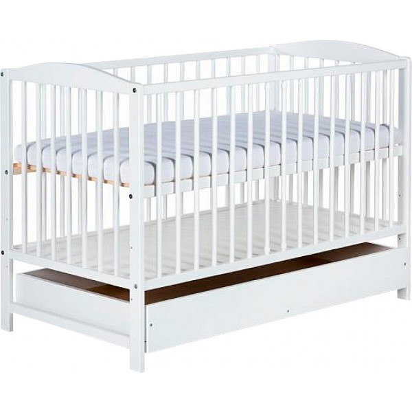 Ліжечко дитяче прямокутне Klups Henry 120х60 см White (HENRY4)