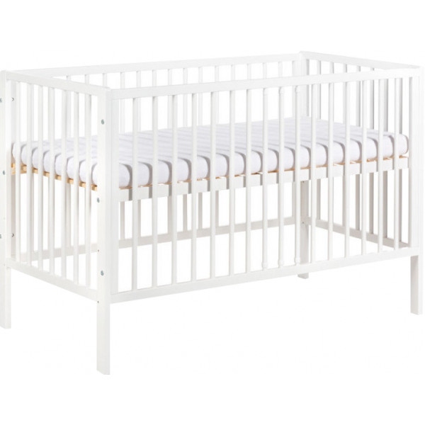 Ліжечко дитяче прямокутне Klups Timi 120х60 см White (TIMI2)