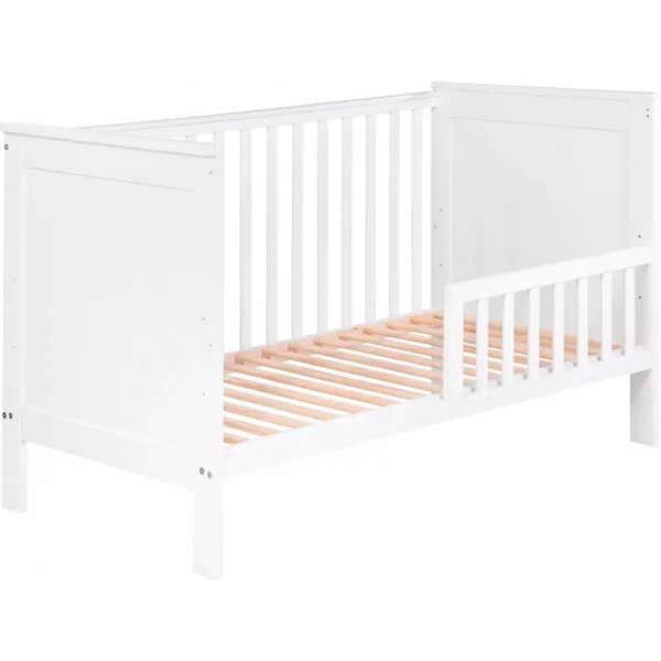 Ліжечко дитяче прямокутне Klups Iwo 140х70 см White (IWO4)