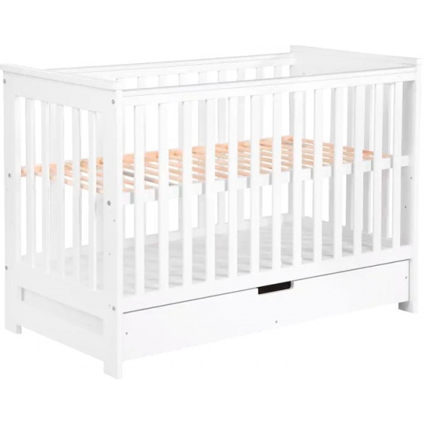 Ліжечко дитяче прямокутне Klups Iwo 120х60 см White (IWO3)