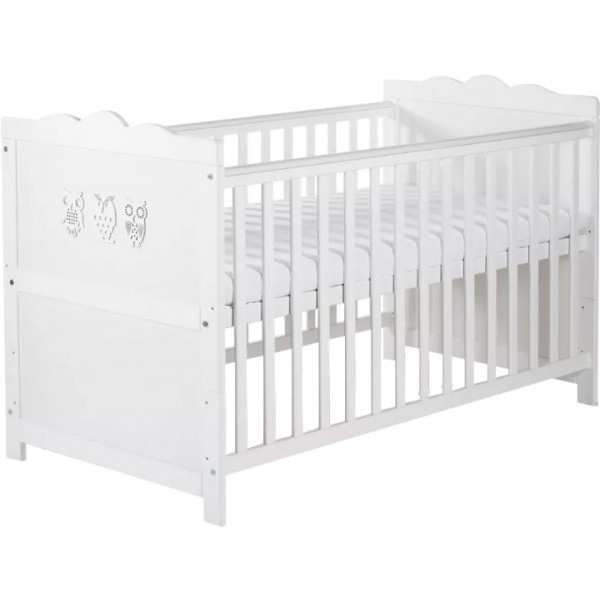 Ліжечко дитяче прямокутне Klups Marsell 140х70 см White (MARSELL1)