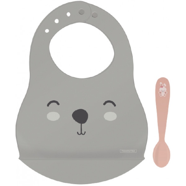 Дитяча ложечка Tramontina Baby Le Petit набір 2 пр. (слинявчик + ложка) Orange (23797/404)