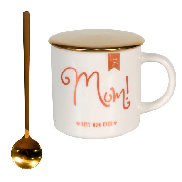 Чашка Westhill For Moms 360 мл з кришкою та ложкою (MCO21-142)