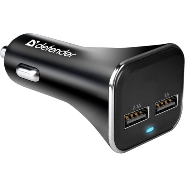 Автомобільний зарядний пристрій Defender UCA-31 2xUSB 5V/3.1A (83597)