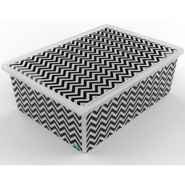 Короб для зберігання Qutu Light Box с/к ZIG ZAG 25 л