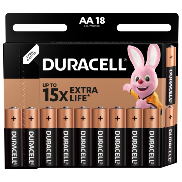 Батарейка тип AA Duracell MN1500 (LR06) 1х18 шт. (5002770)