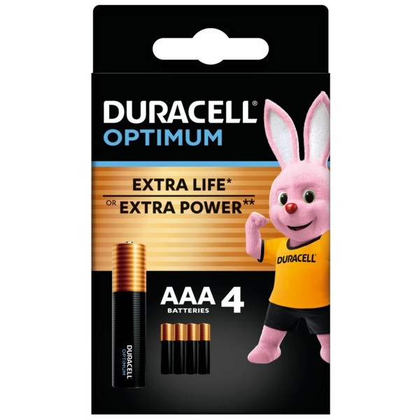 Батарейка тип AAA Duracell LR03 KPD 04*10 OPTIMUM УП. 1X4 ШТ