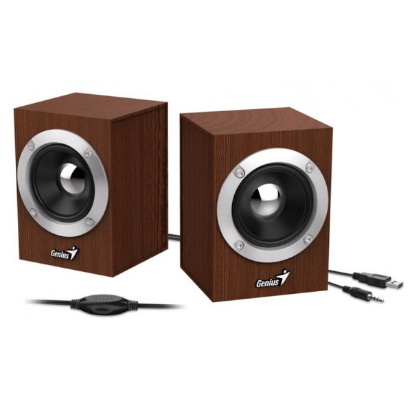 Комп'ютерна акустика компактна 2.0 Genius SP-HF280 USB Wood (31730028400)