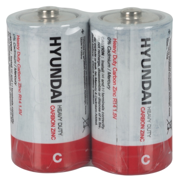 Батарейка тип C (LR-14) Hyundai R14 C Shrink 2 Heavy Duty (HT7007004)