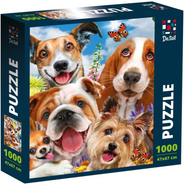 Пазли картонні (8 +) De.tail «Pooch Selfie» (1000 елем.) (DT1000-04)