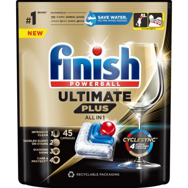 Таблетка для посудомийної машини Finish Ultimate Plus All in 1, 45 шт