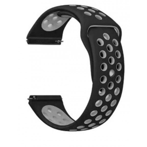 Ремінець для смарт-годинника BeCover Nike Style for Nokia/Withings Steel/Steel HR Black-Grey (705765)