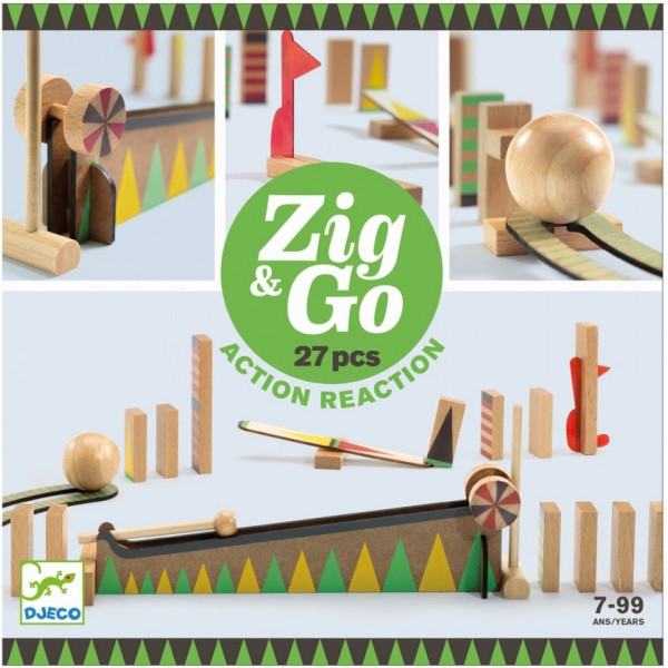 Дерев'яний конструктор Djeco Zig & Go - 27 дет. (DJ05641)