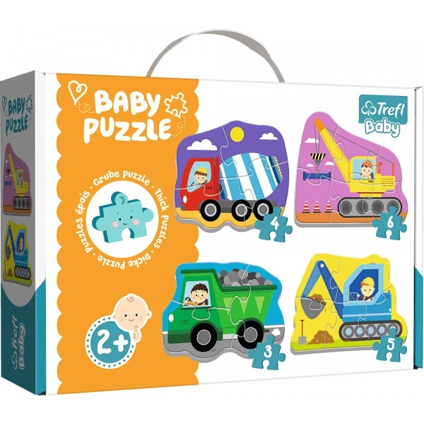 Пазли м'які (до 2 років) Trefl "Baby Classic" - Будівельні транспортні засоби (36072)