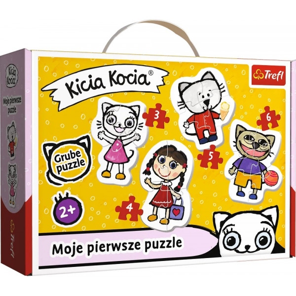 Пазли м'які (до 2 років) Trefl "Baby Classic" - Весела киця / Родина Кіці мури (36088)