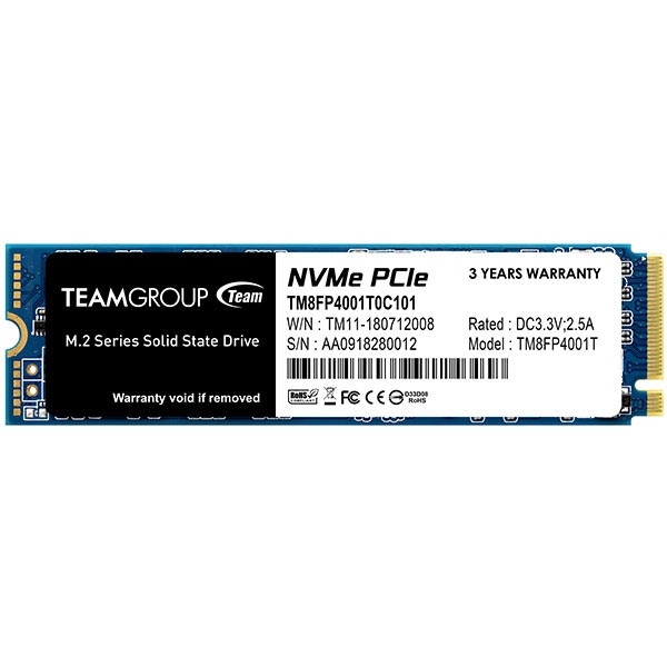 SSD-накопичувач внутрішній Team M.2 NVMe PCIe 3.0 x4 512GB MP34 2280 TLC (TM8FP4512G0C101)