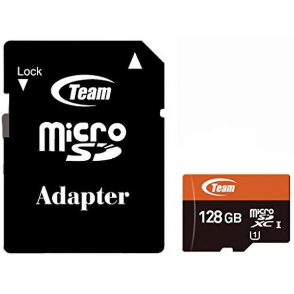 Карта пам'яті Team MicroSDXC 128GB UHS-I Class 10 + SD-adapter (TUSDX128GUHS03)