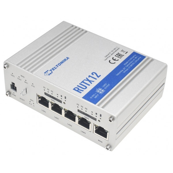 Маршрутизатор інтернет WiFi4+4G Teltonika 2 SIM RUTX12