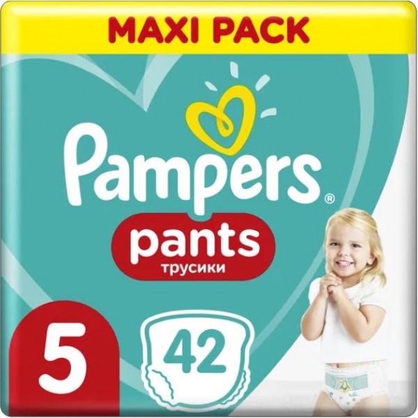 Одноразові підгузки-трусики Pampers Pants Junior (12-17 кг) Максі Упаковка 42