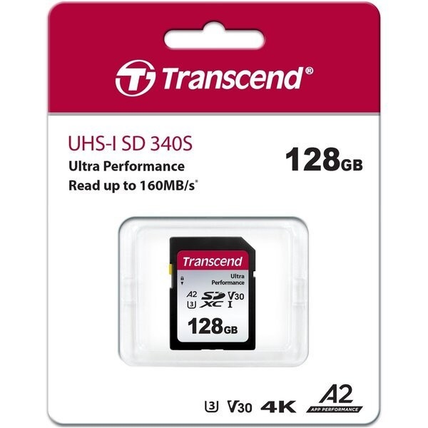 Карта пам'яті Transcend 128GB SD Card UHS-I U3 A2 Ultra Performance (TS128GSDC340S)