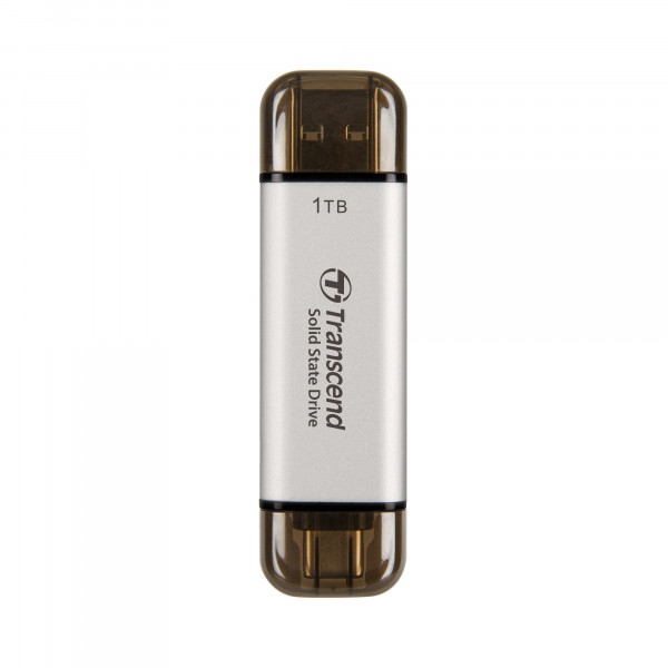 SSD-накопичувач зовнішній Transcend ESD310S 1TB USB Type-A/USB Type-C 3D NAND Silver (TS1TESD310S) External