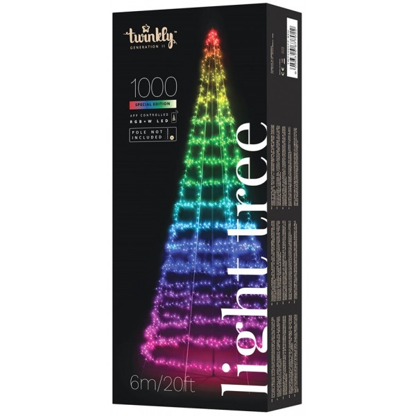 Гірлянда-ялинка Twinkly Smart LED Light tree RGBW 1000, Gen II, IP44, висота 6 м (TWP01KSPP-BEU)