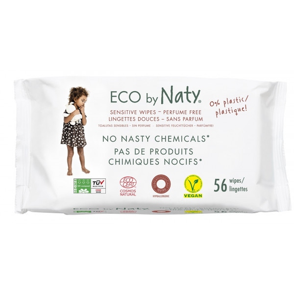 Серветки гігієнічні вологі Eco By Naty Органічні без запаху (245012)