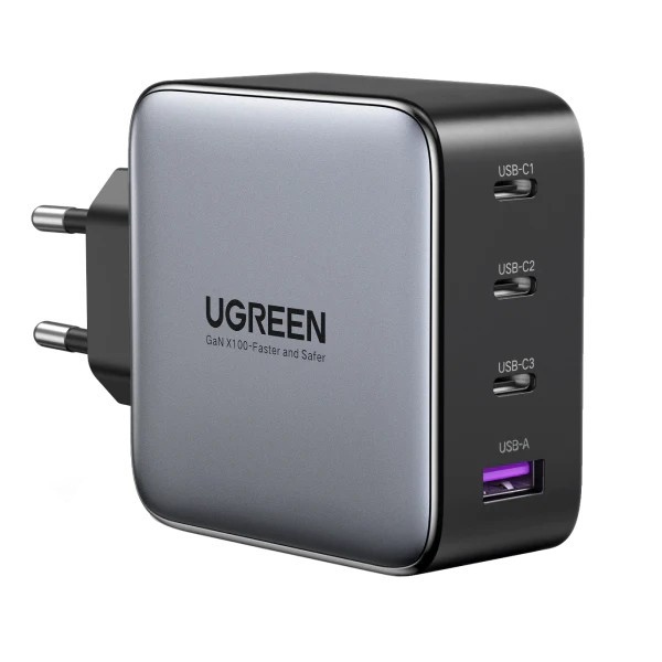 Автомобільний зарядний пристрій UGREEN CD226 3xUSB 100W (3xType-C+USB QC4+) Tech Fast GAN Charger (40747)