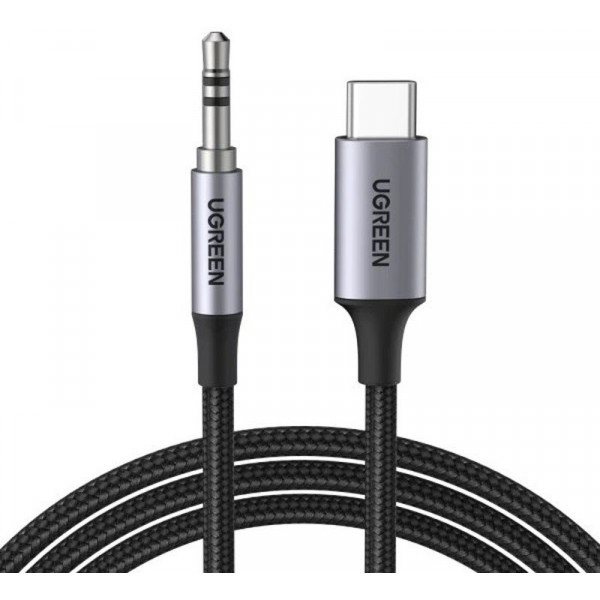 Кабель синхронізації даних UGREEN CM450 USB-C Male to 3.5mm Male 1m Black (20192)