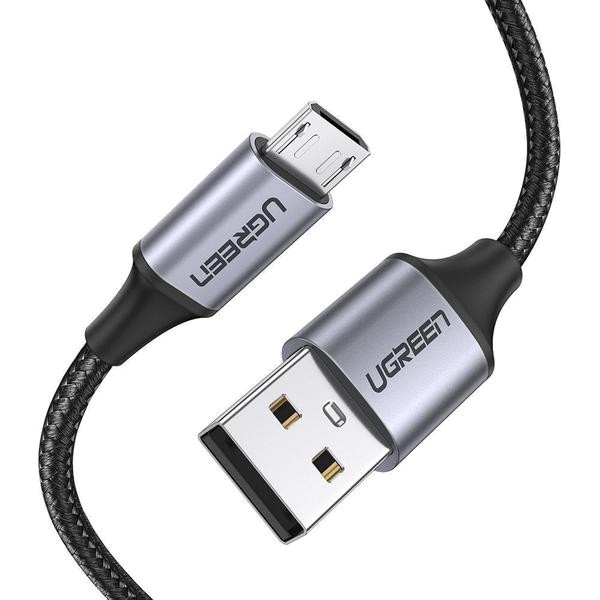 Кабель UGREEN US290 USB - Micro USB Cable Aluminum Braid 2 m Black (60148)