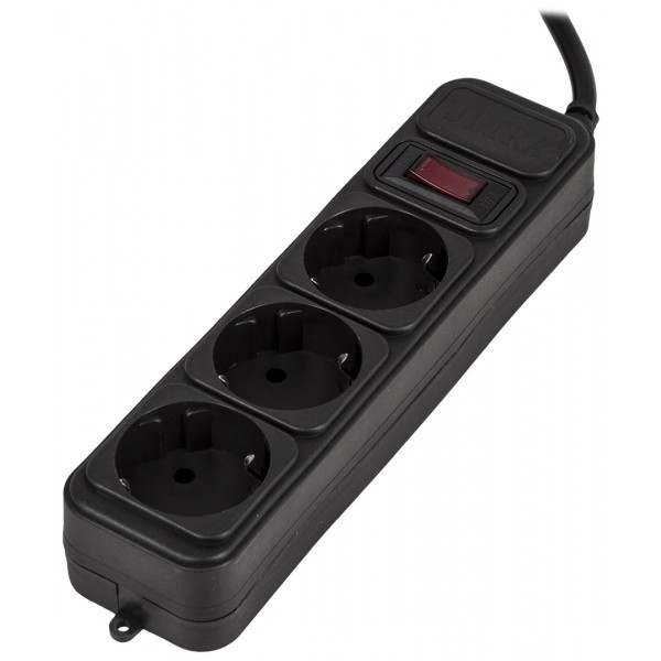 Мережевий фільтр 220В Ultra SSB3-5 (3 роз.,5 м) чорний