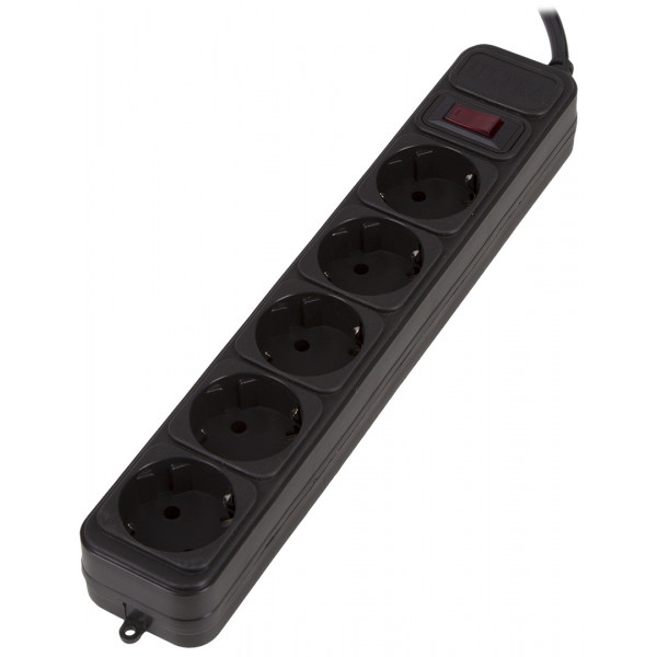 Мережевий фільтр 220В Ultra SSB5-3 (5 роз.,3 м) чорний