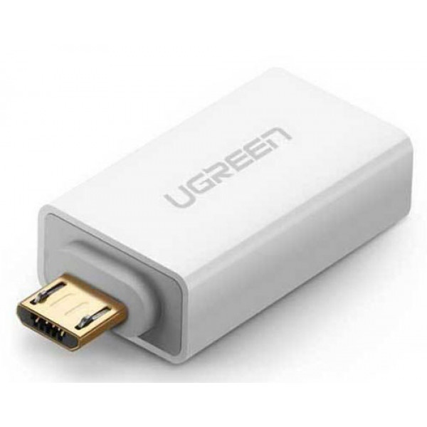 Кабель UGREEN US195 microUSB to USB 2.0 OTG Adapter White (30529)