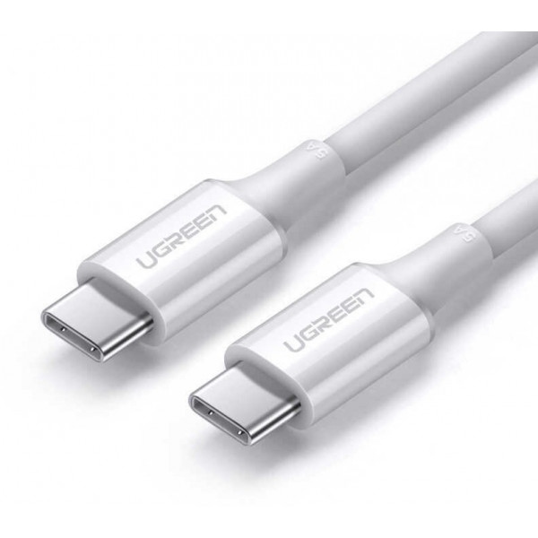 Кабель синхронізації даних UGREEN US300 USB 2.0 Type-C M-M 1.5 m 20V/5A 100W White (80370)