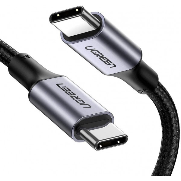 Кабель синхронізації даних UGREEN US316 USB 2.0 Type-C M-M 1.5 m 20V/5A 100W Gray (70428)
