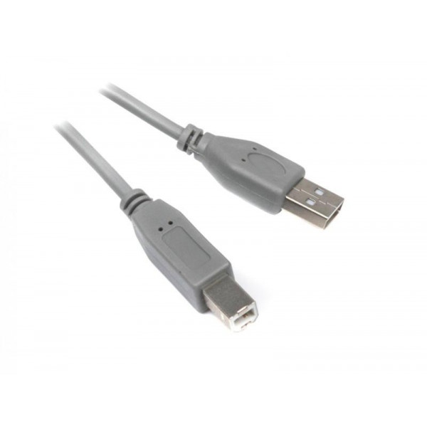 Кабель USB type A - USB type B Maxxter USB 2.0 AM - USB 2.0 BM Gray 1.8m (U-AMBM-6G)
