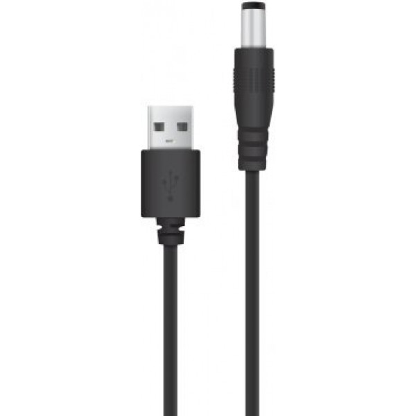 Кабель живлення ACCLAB USB to DC 5,5х2,5 5V 1,5A 1m Black (1283126552823)