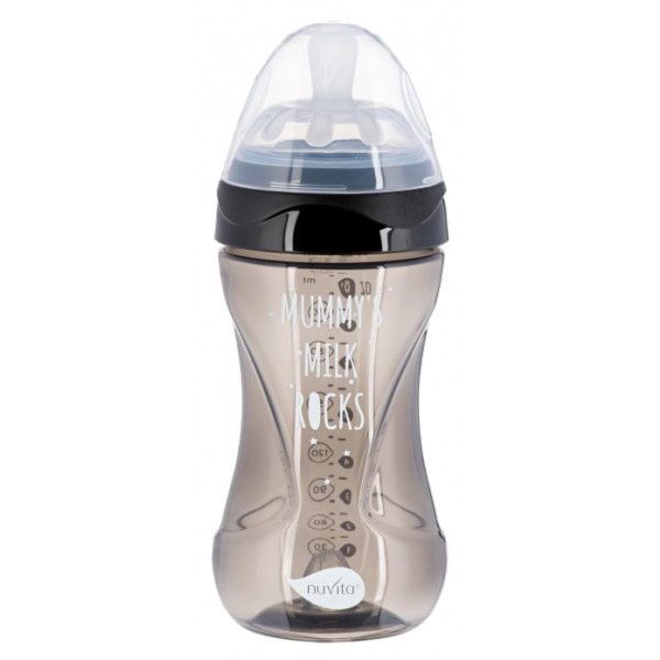 Пляшка для годування Nuvita Антиколікова Mimic Cool 250 мл Black (NV6032BLACK)