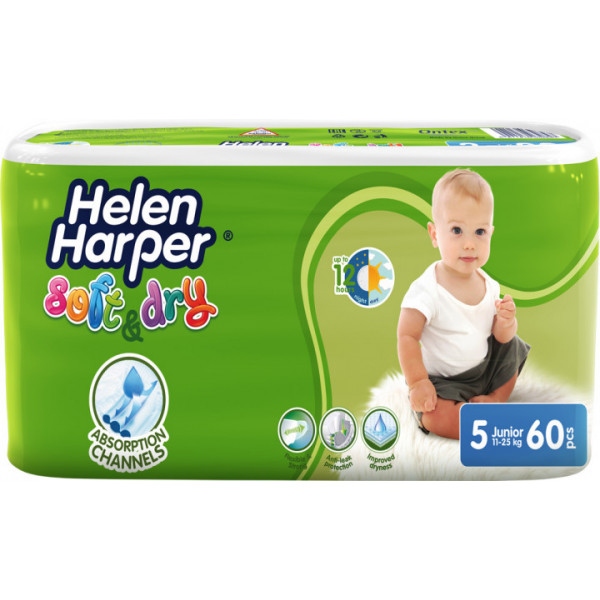 Одноразові підгузки Helen Harper Soft & Dry Junior 11-25 кг 60 шт. (5411416060215)