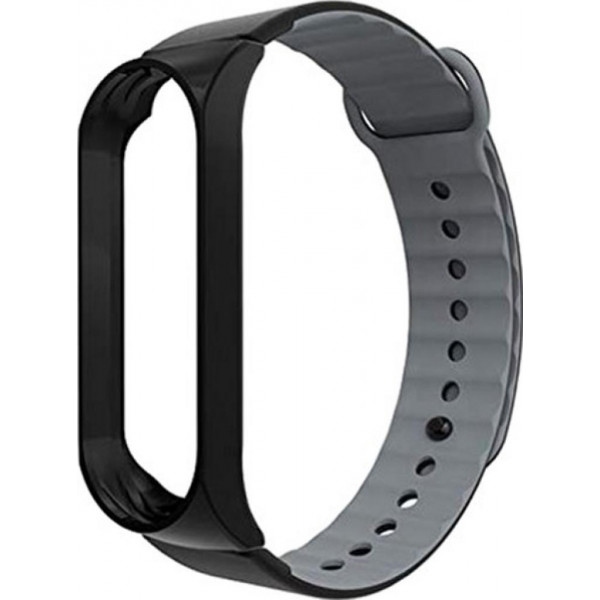 Ремінець для фітнес-браслету Armorstandart Sport Silicone Band for Xiaomi Mi Band 3 Black/Grey (ARM54514)